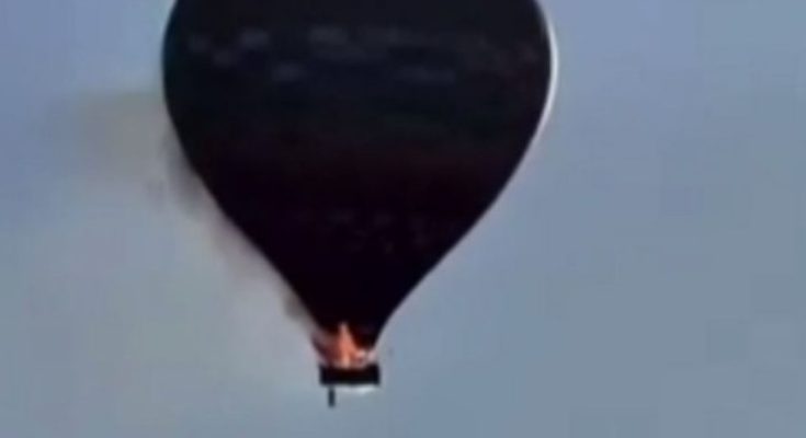 hot air balloon fire